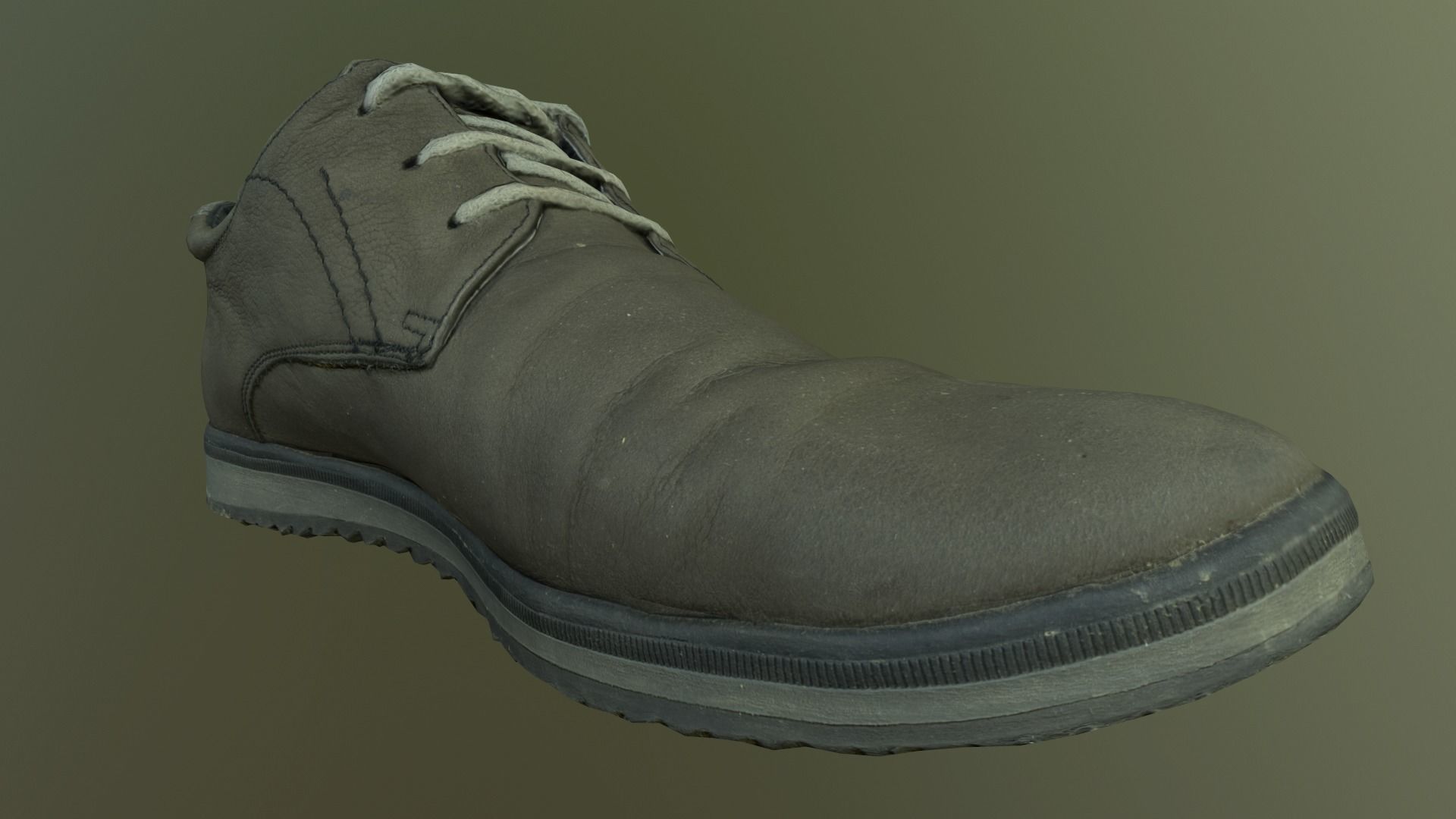 Leather shoe Low-poly 3D model_18