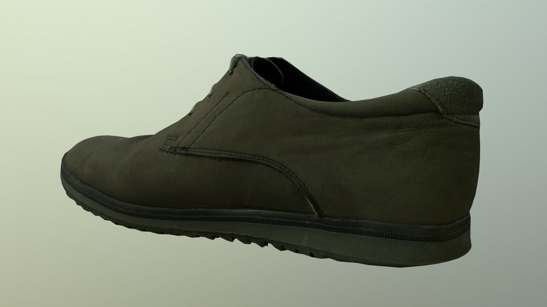 Leather shoe Low-poly 3D model_14
