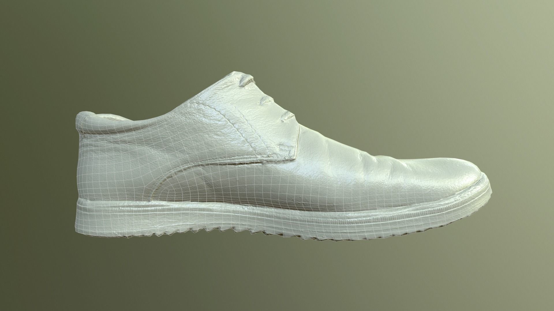 Leather shoe Low-poly 3D model_10