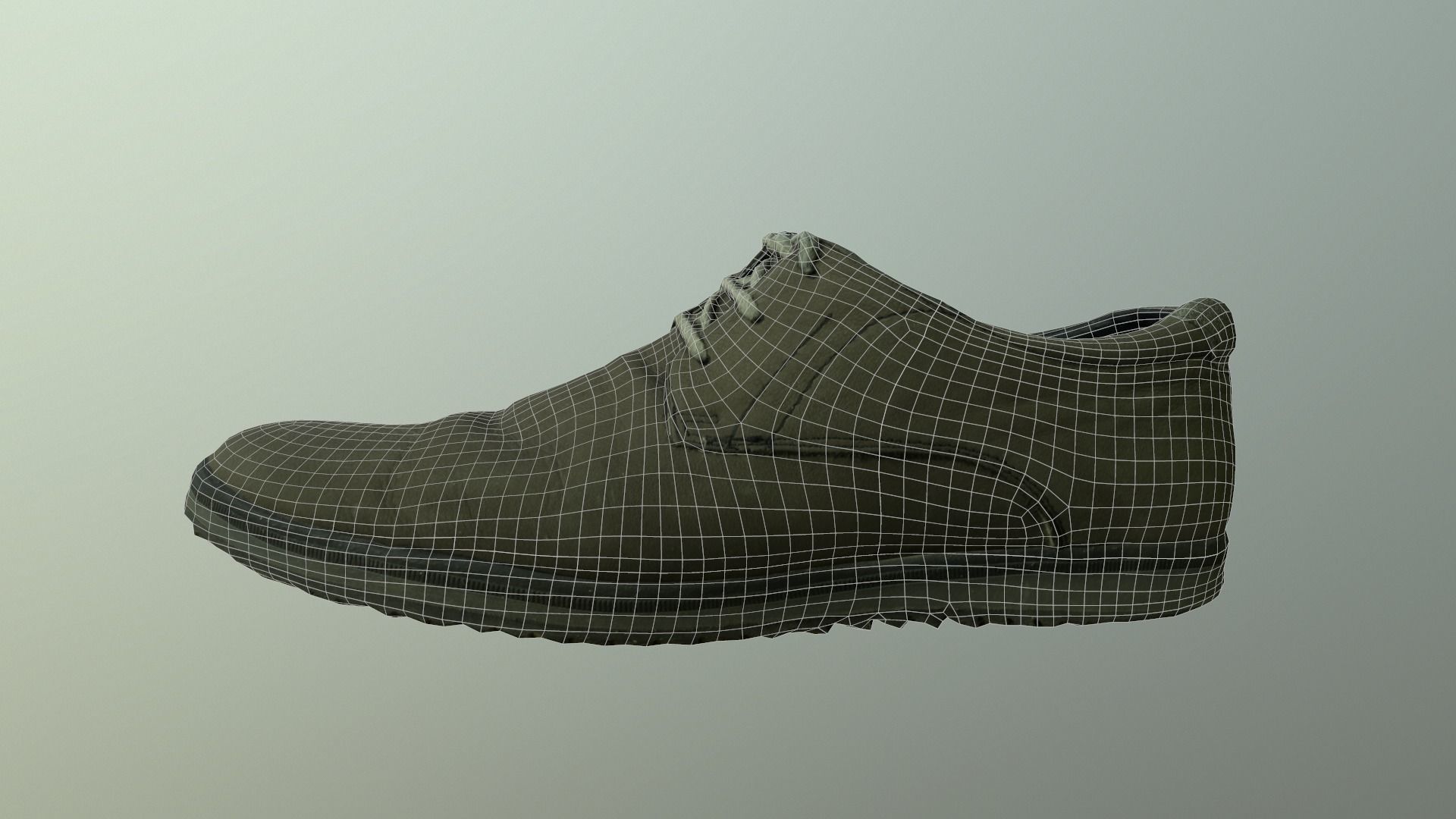 Leather shoe Low-poly 3D model_11