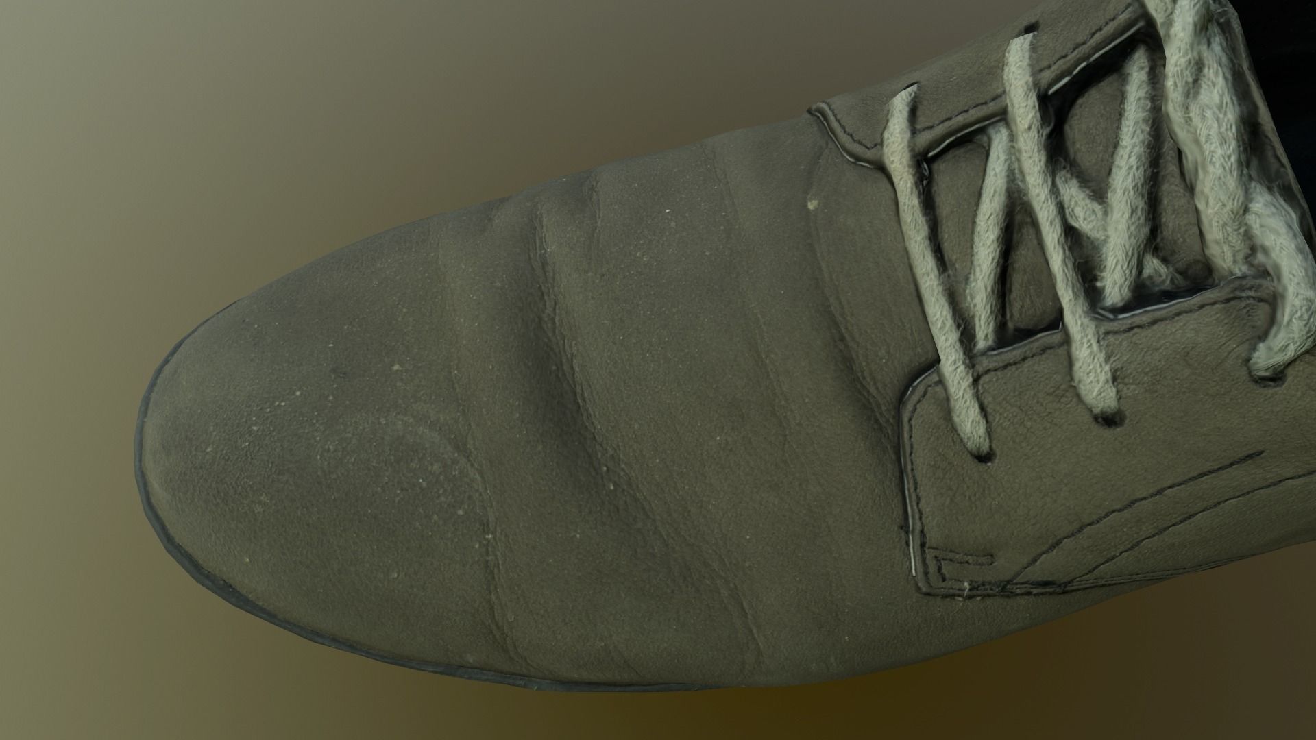 Leather shoe Low-poly 3D model_19