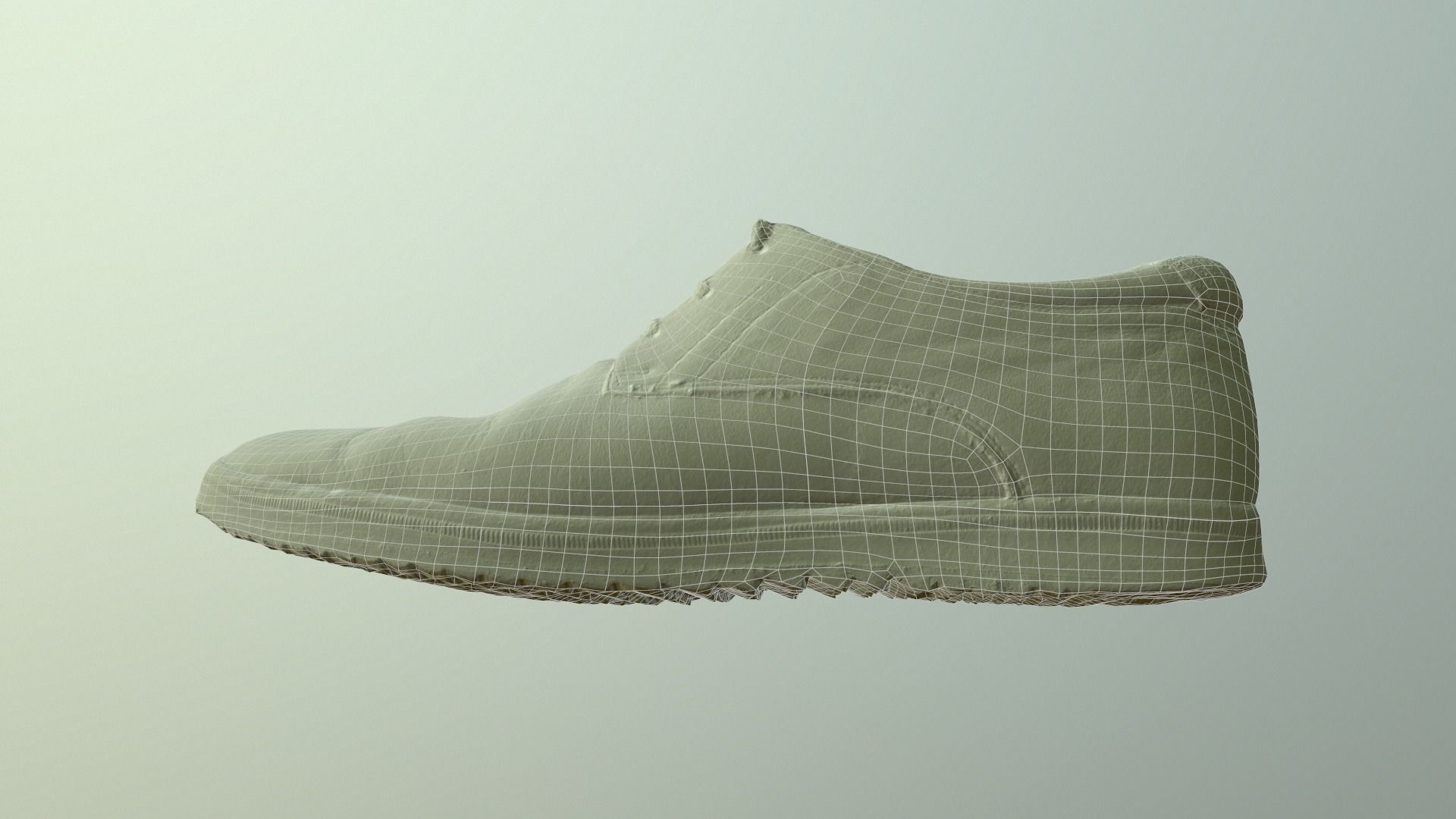Leather shoe Low-poly 3D model_5