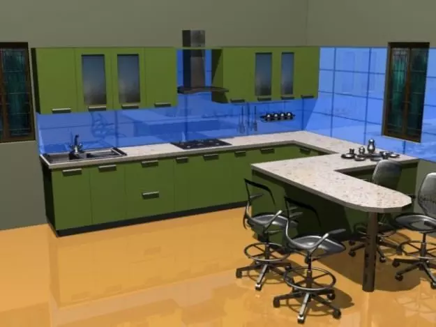 Kitchen design in chennai 3D model