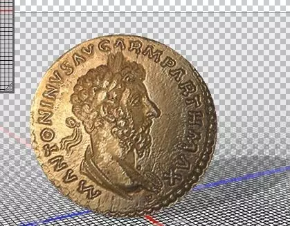 3D Coin object model 3D model_0