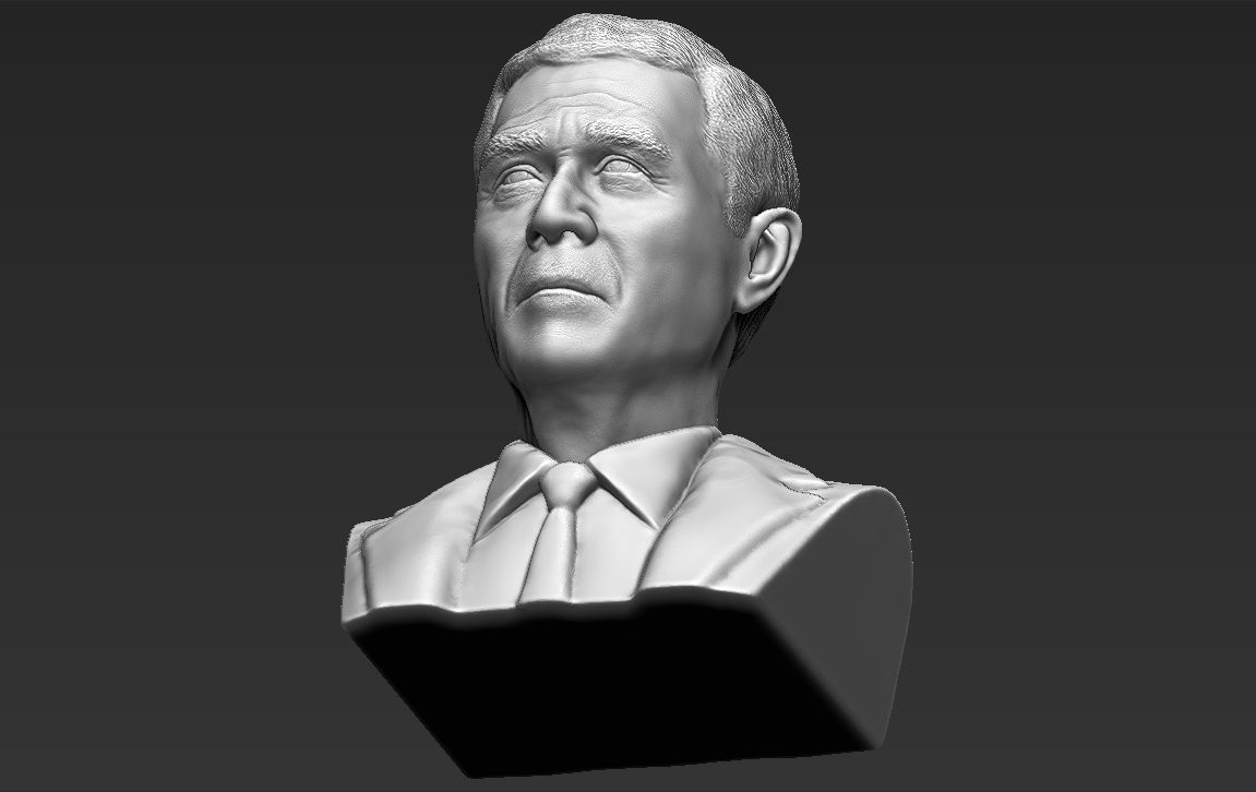 President George W Bush bust ready for full color 3D printing 3D print model_46