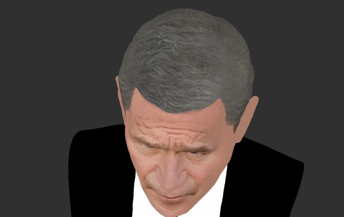 President George W Bush bust ready for full color 3D printing 3D print model_27