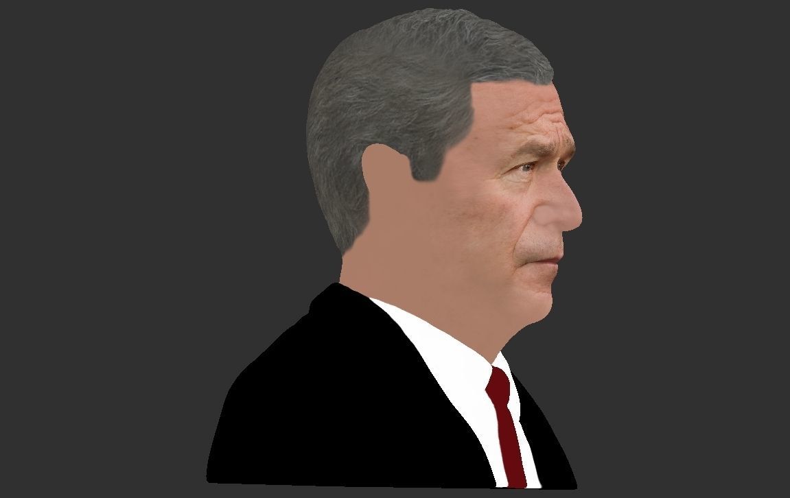 President George W Bush bust ready for full color 3D printing 3D print model_26