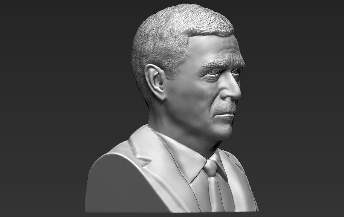 President George W Bush bust ready for full color 3D printing 3D print model_43