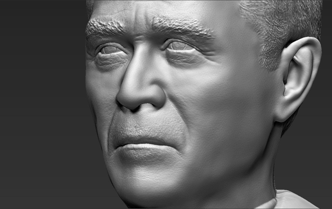President George W Bush bust ready for full color 3D printing 3D print model_54