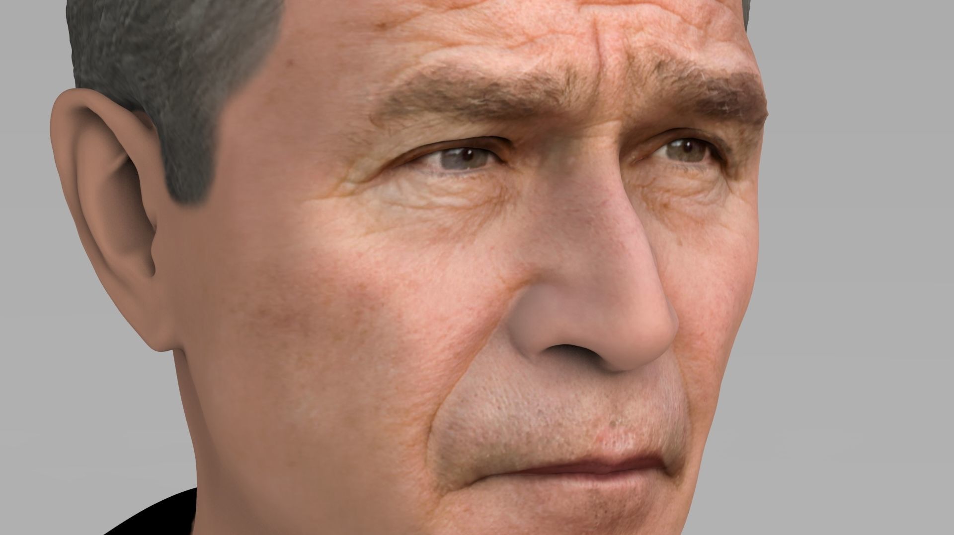President George W Bush bust ready for full color 3D printing 3D print model_4
