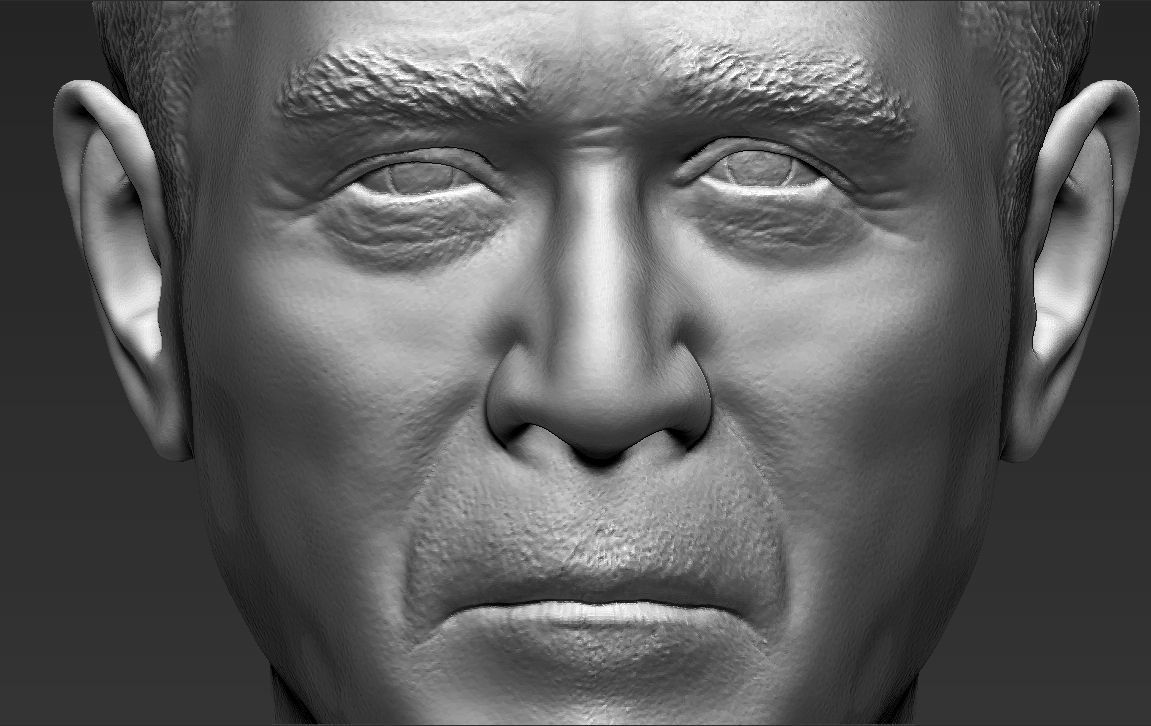 President George W Bush bust ready for full color 3D printing 3D print model_53