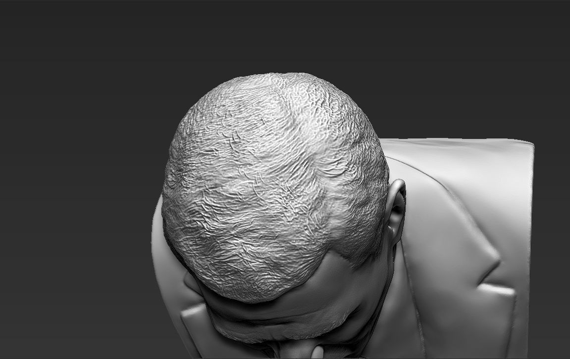 President George W Bush bust ready for full color 3D printing 3D print model_52