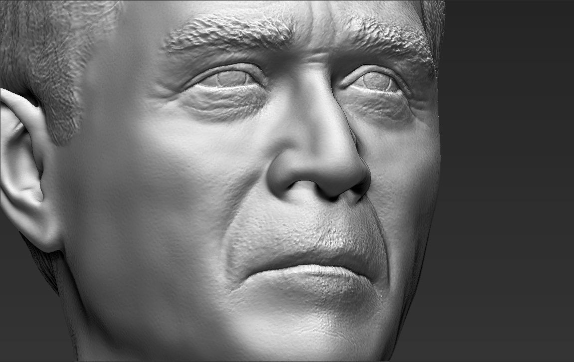 President George W Bush bust ready for full color 3D printing 3D print model_55