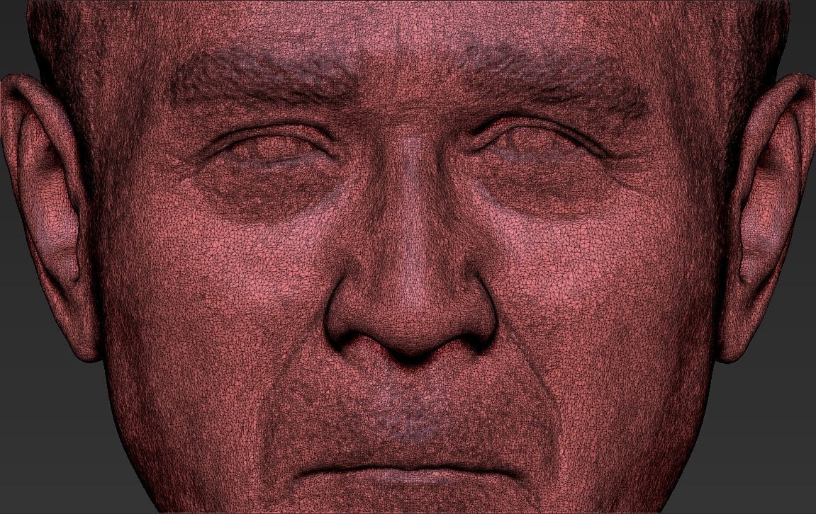 President George W Bush bust ready for full color 3D printing 3D print model_58