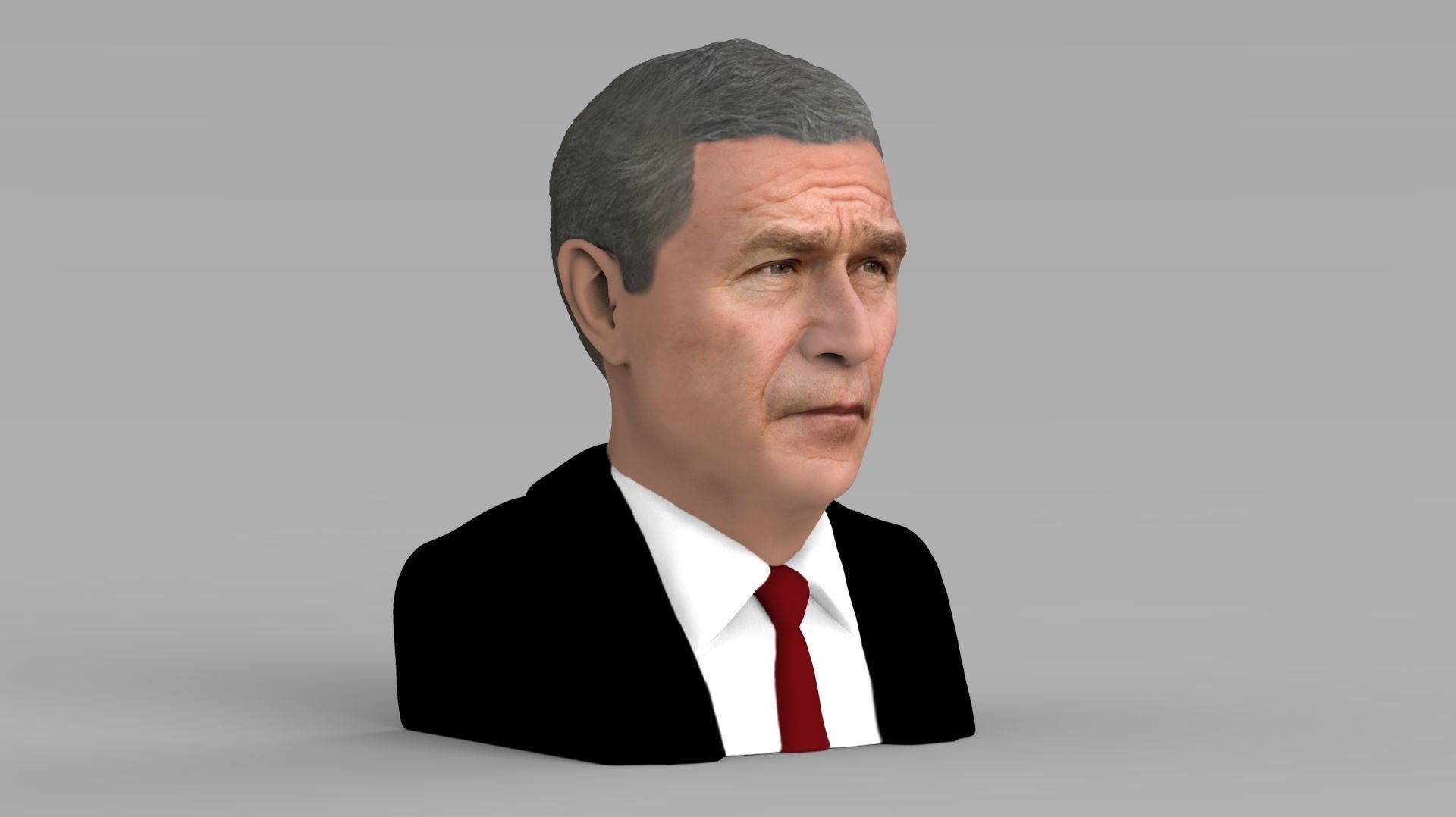 President George W Bush bust ready for full color 3D printing 3D print model_16