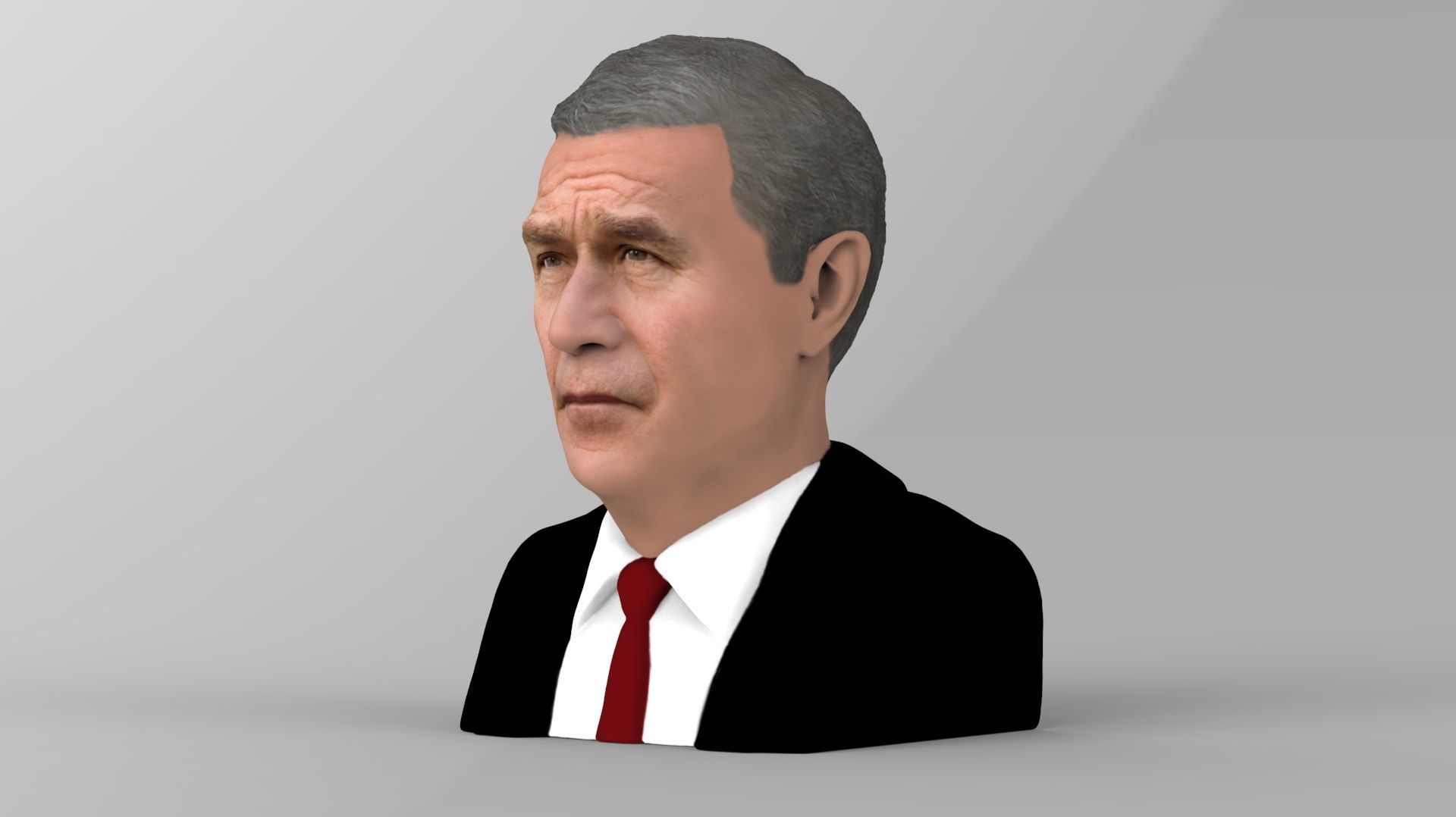 President George W Bush bust ready for full color 3D printing 3D print model_3