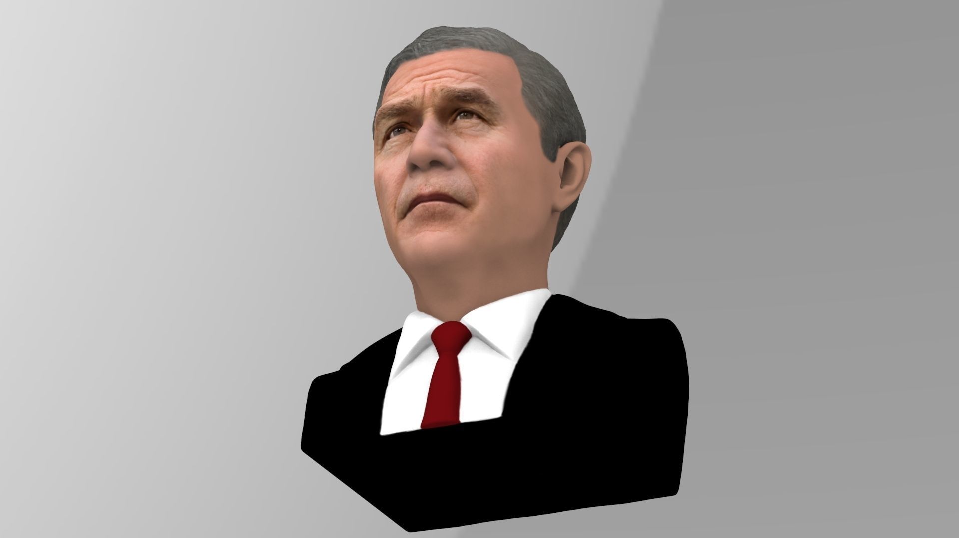 President George W Bush bust ready for full color 3D printing 3D print model_18