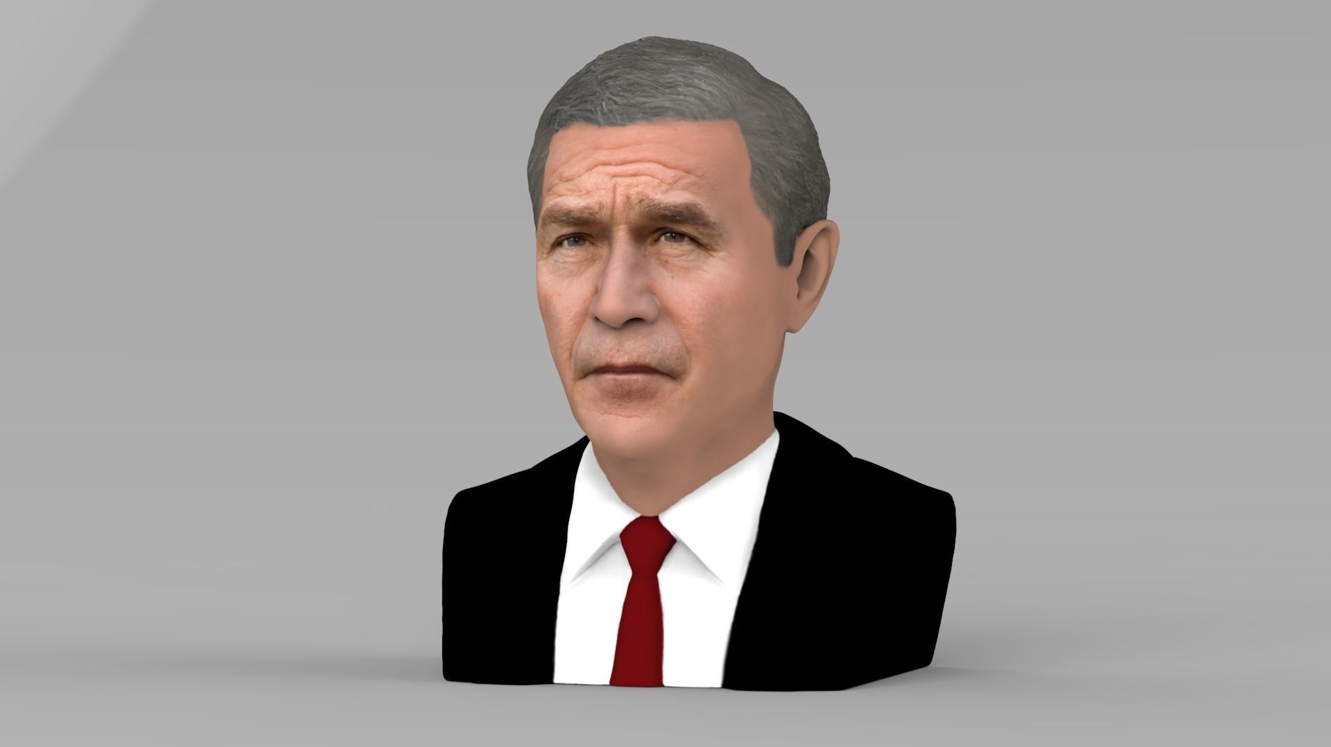 President George W Bush bust ready for full color 3D printing 3D print model_1
