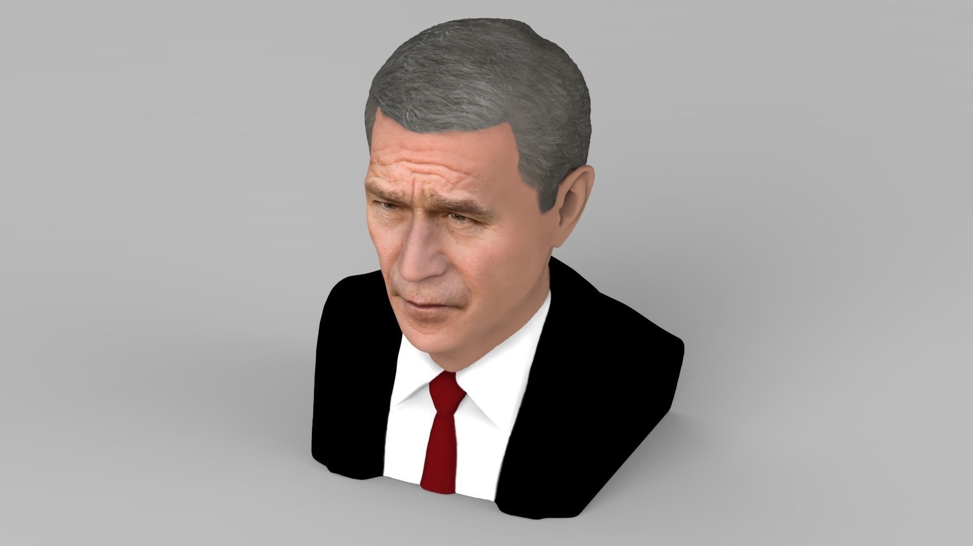 President George W Bush bust ready for full color 3D printing 3D print model_17