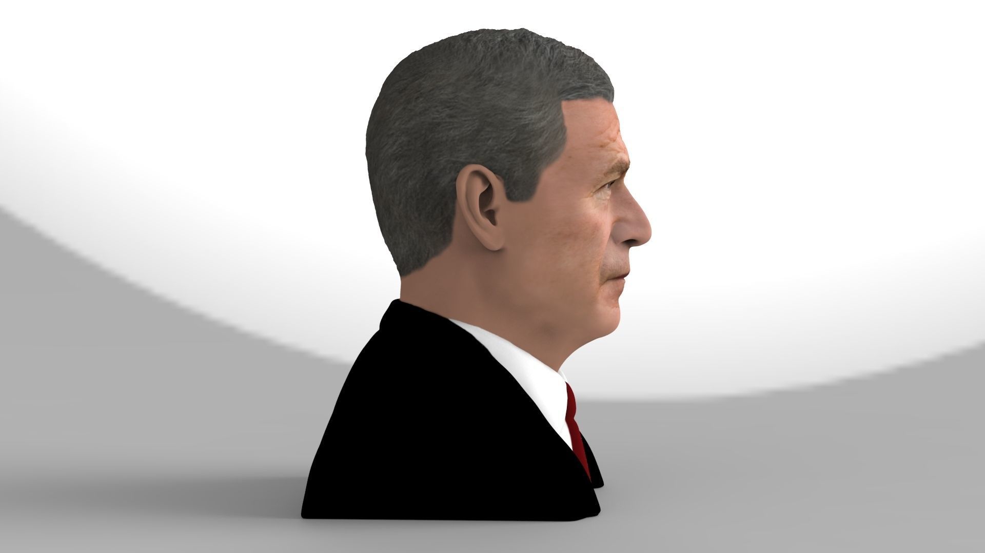 President George W Bush bust ready for full color 3D printing 3D print model_12