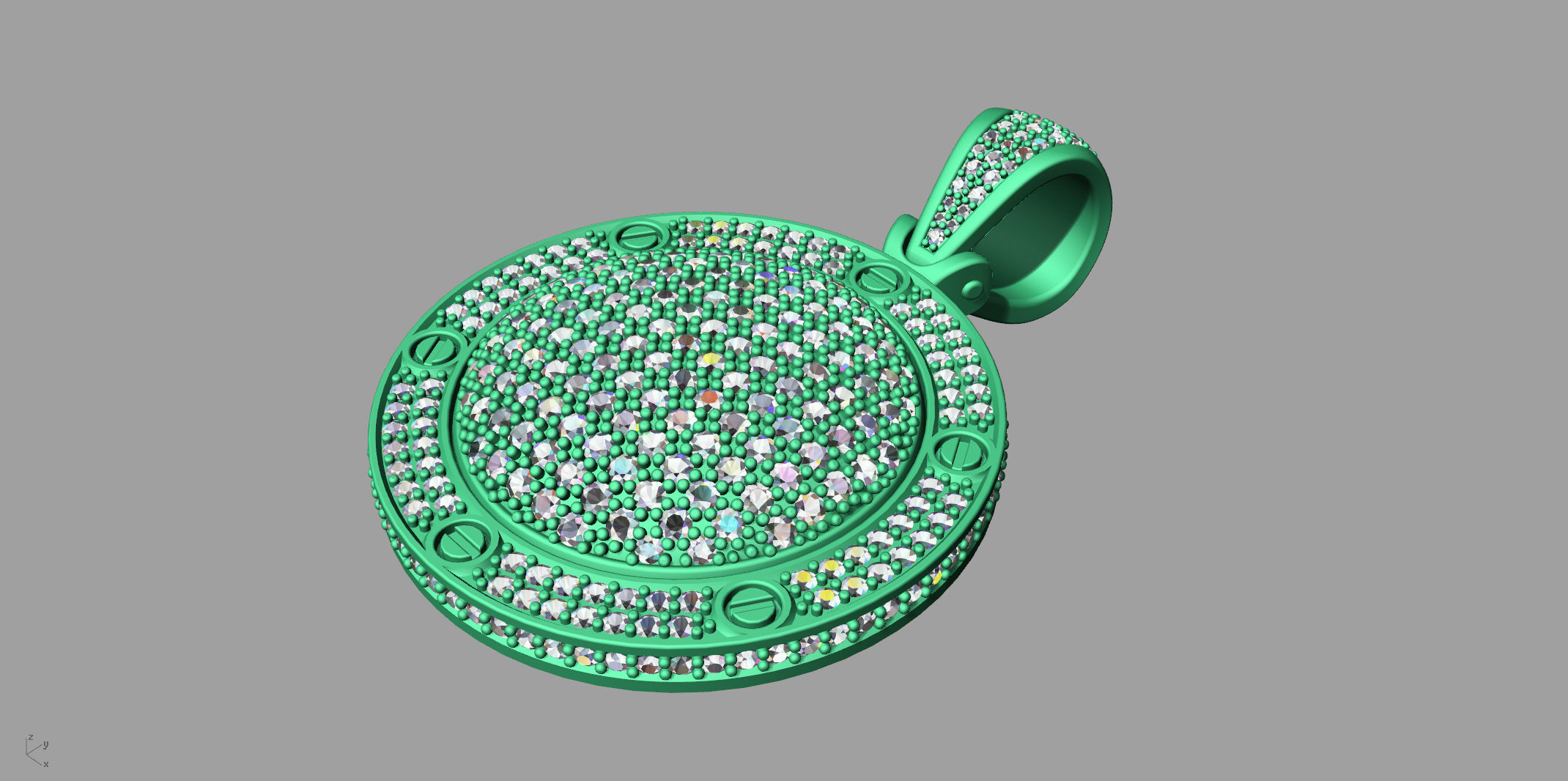 DIAMOND MEDALLION N2 3D print model_6