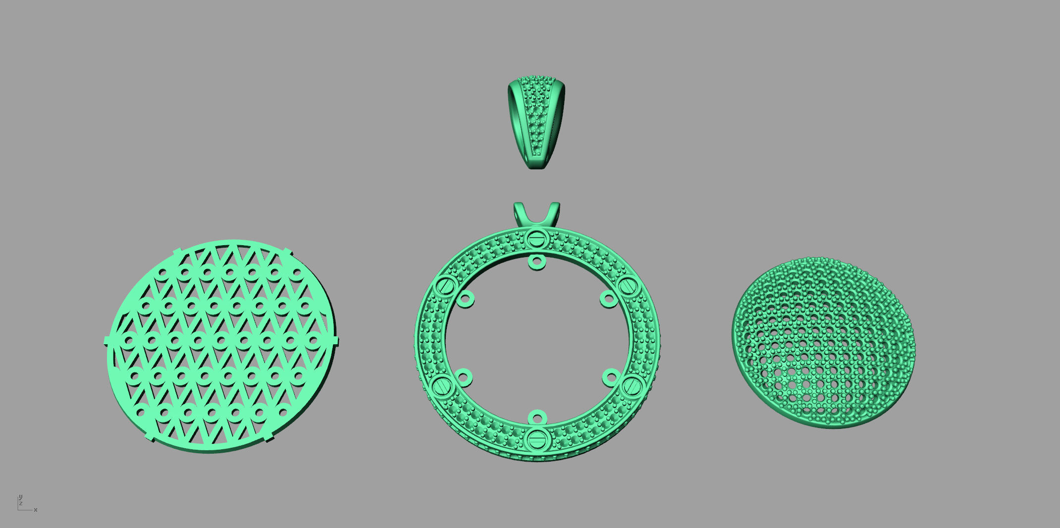 DIAMOND MEDALLION N2 3D print model_8