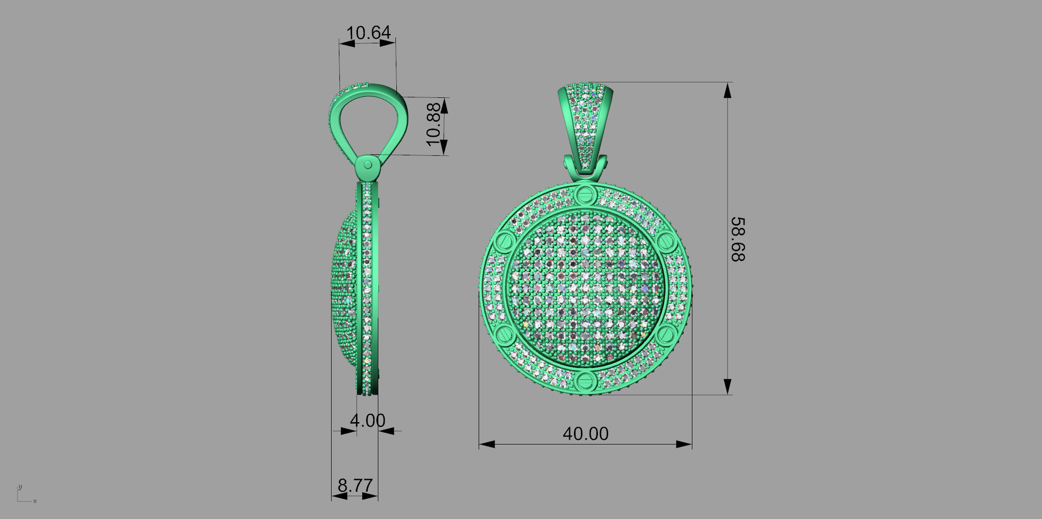 DIAMOND MEDALLION N2 3D print model_5