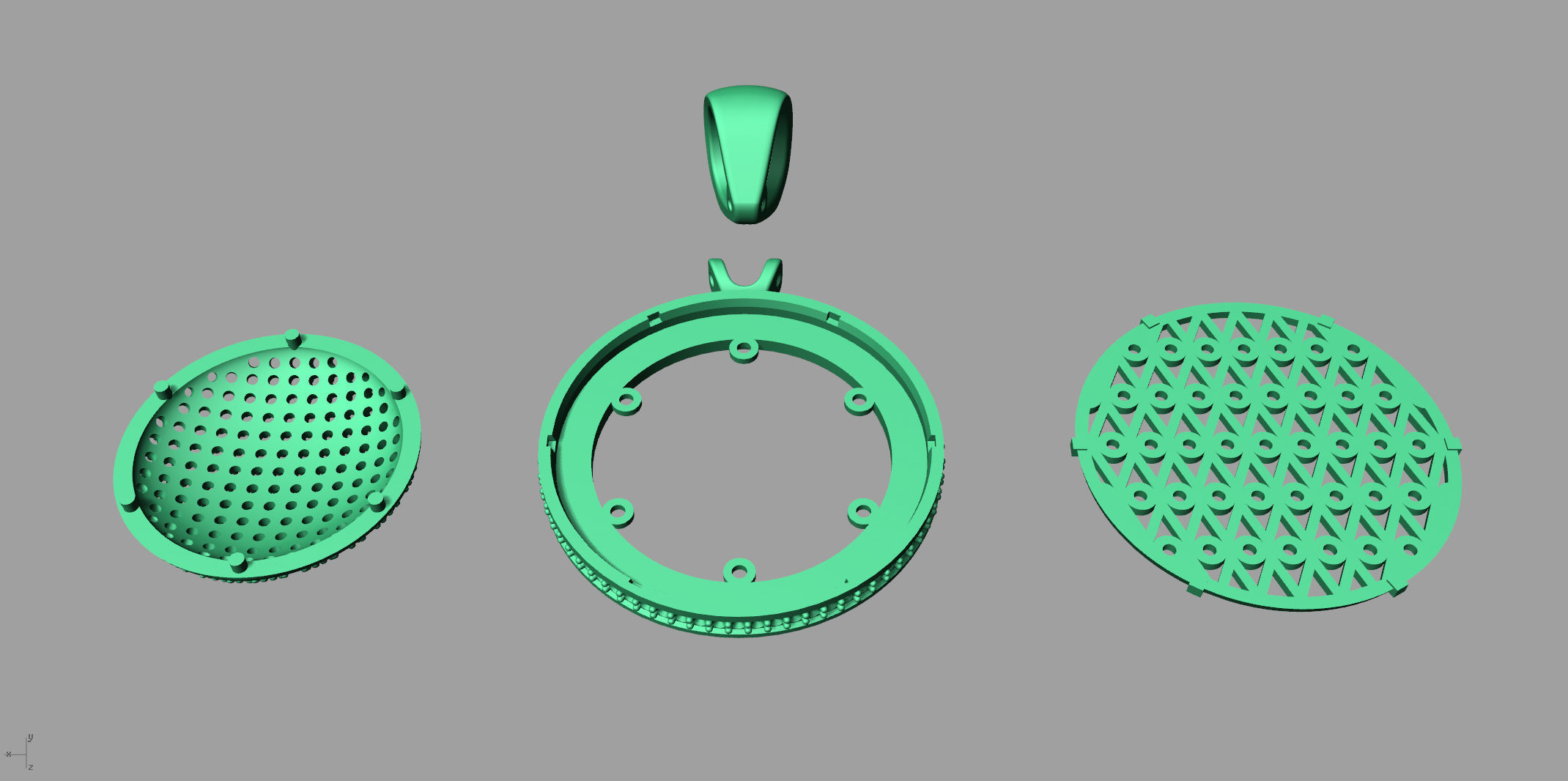 DIAMOND MEDALLION N2 3D print model_9