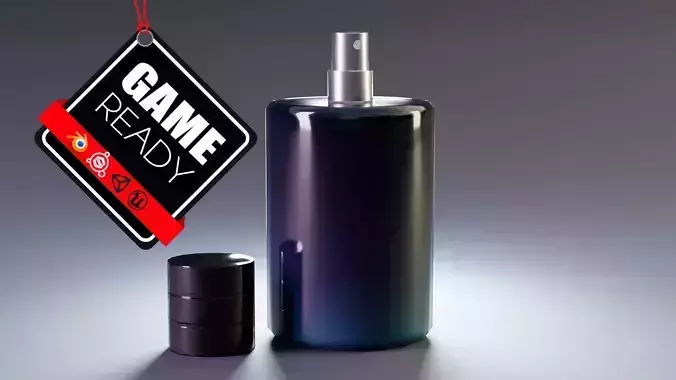 Perfume spray bottle Low-poly 3D model