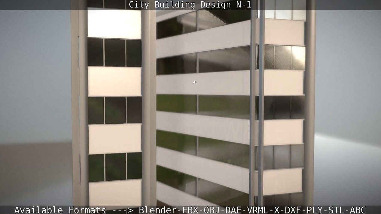 City Building Design N-1 Low-poly 3D model_30