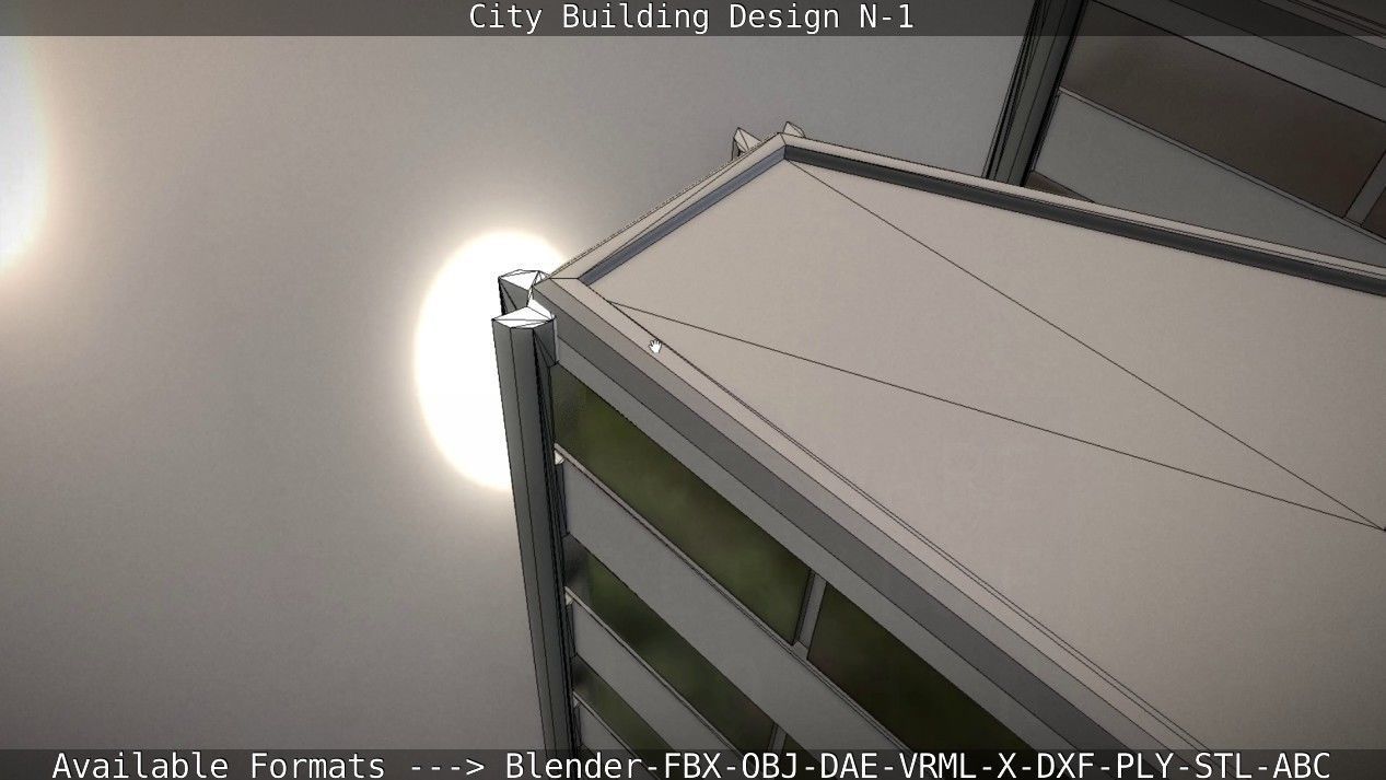 City Building Design N-1 Low-poly 3D model_42