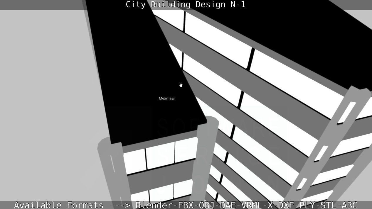 City Building Design N-1 Low-poly 3D model_67