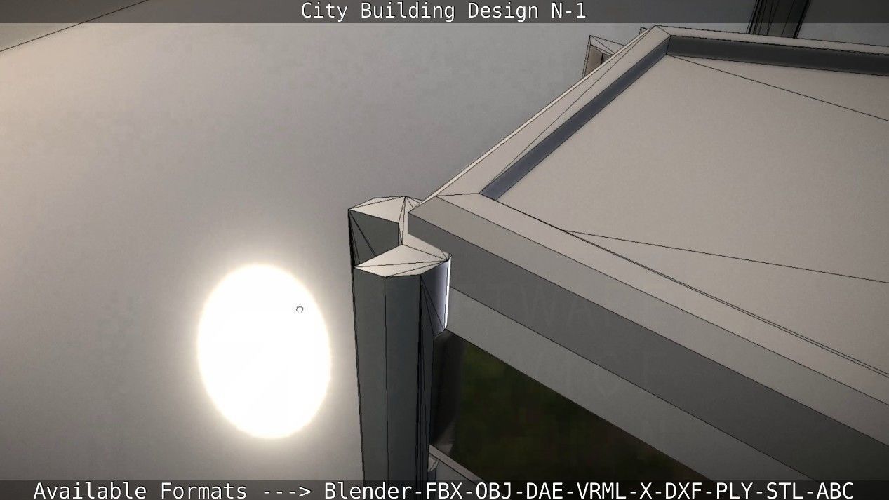 City Building Design N-1 Low-poly 3D model_40