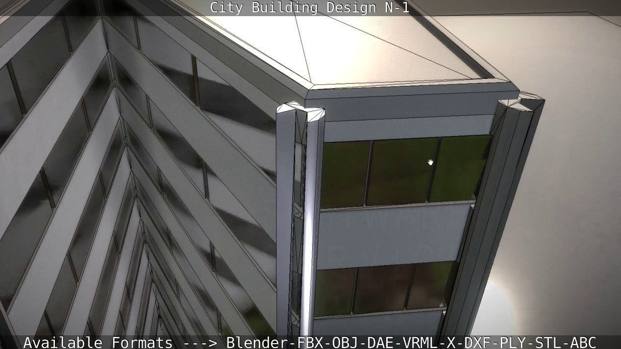 City Building Design N-1 Low-poly 3D model_107