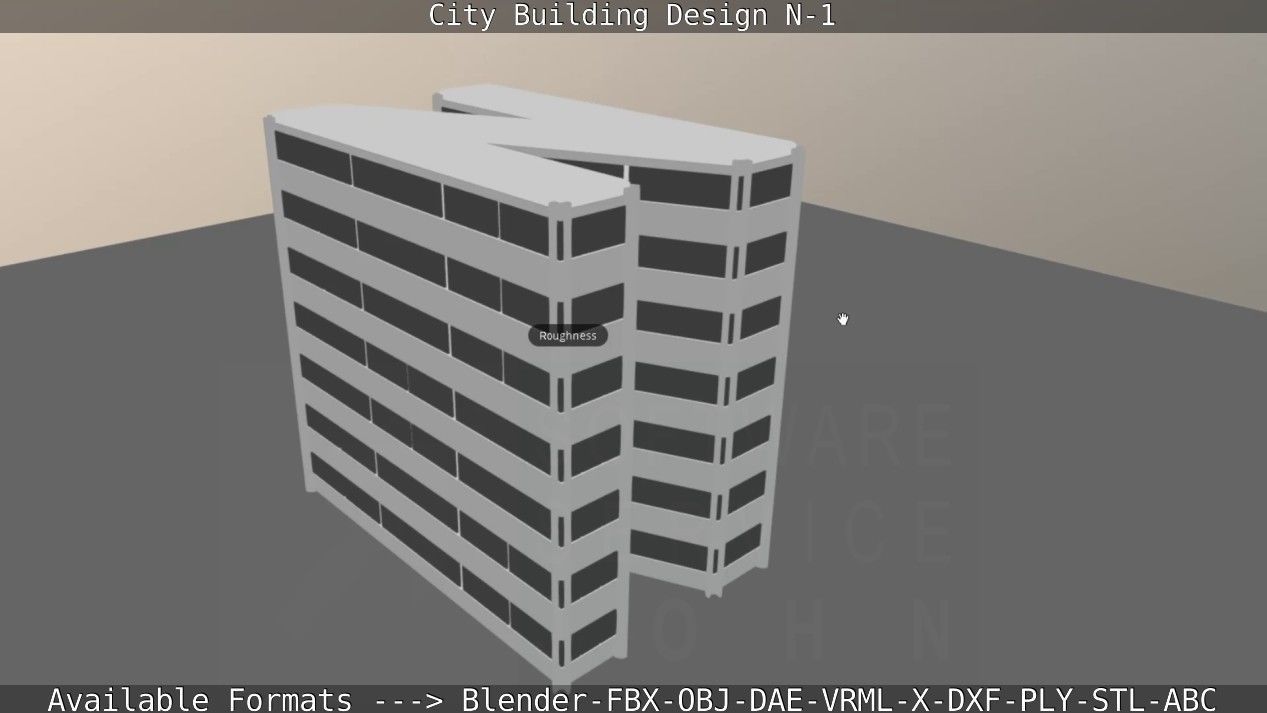 City Building Design N-1 Low-poly 3D model_89
