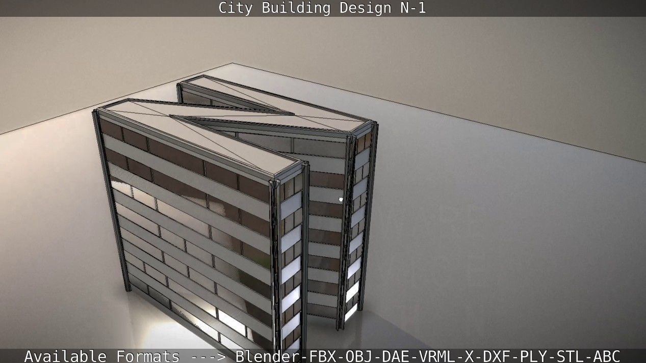 City Building Design N-1 Low-poly 3D model_110