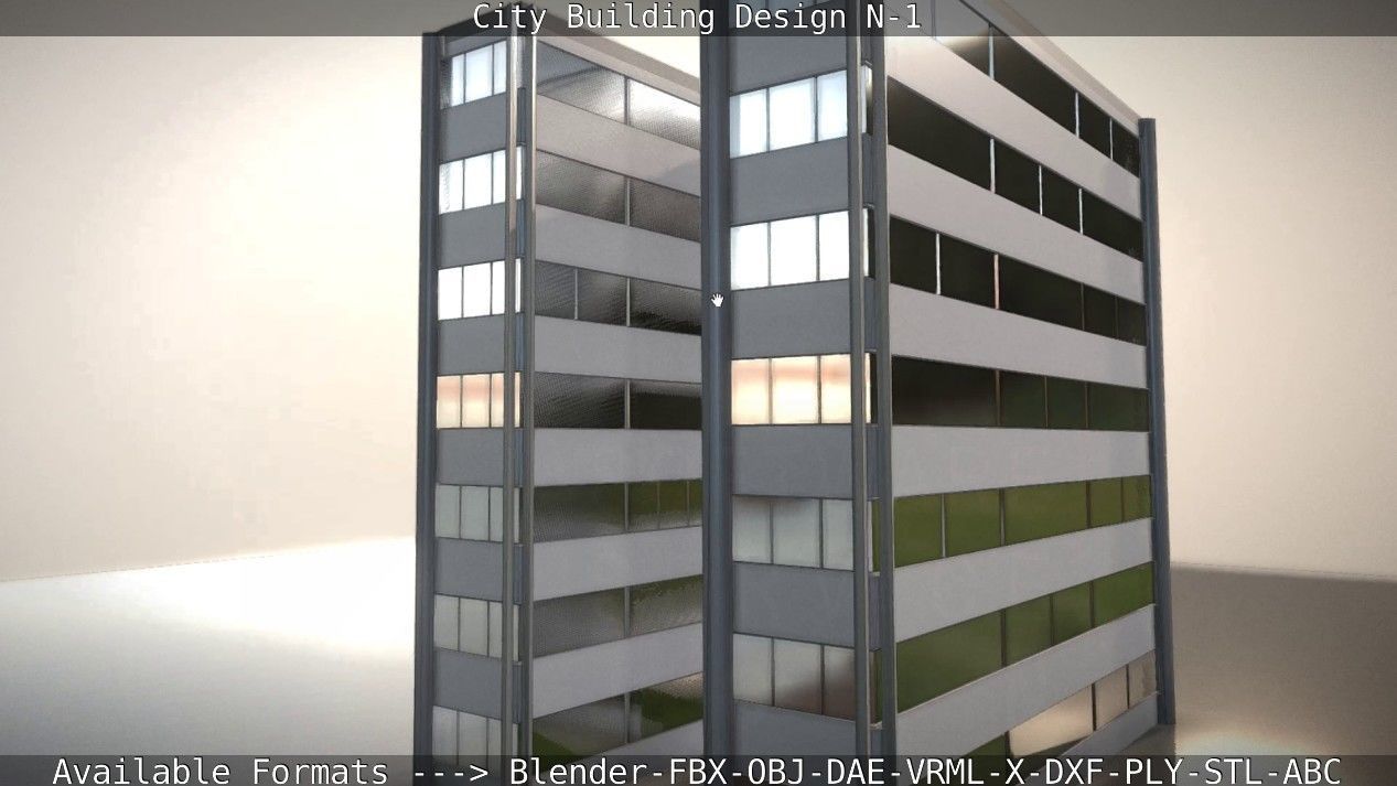 City Building Design N-1 Low-poly 3D model_48