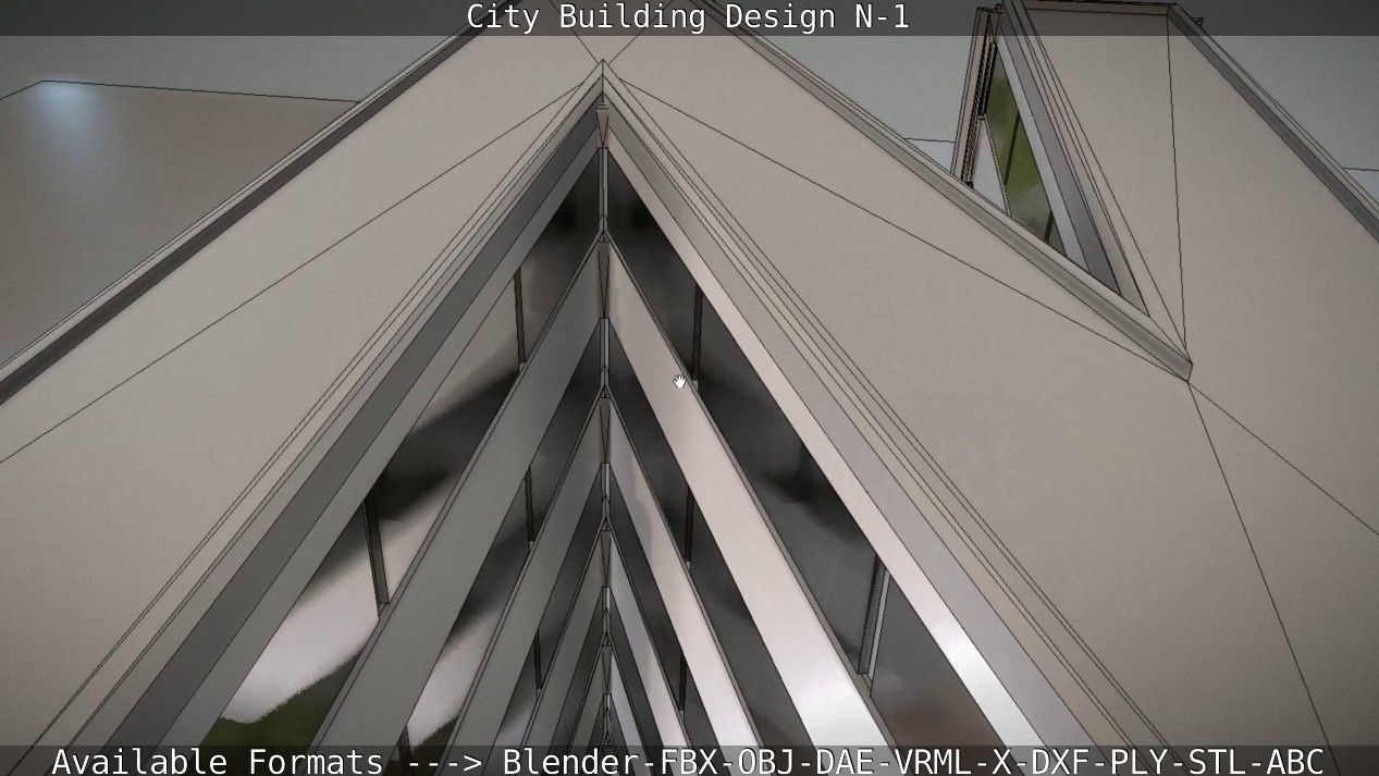 City Building Design N-1 Low-poly 3D model_104