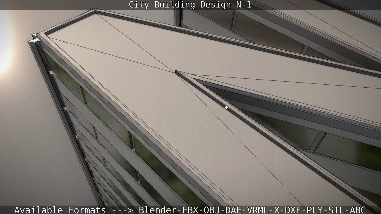 City Building Design N-1 Low-poly 3D model_43