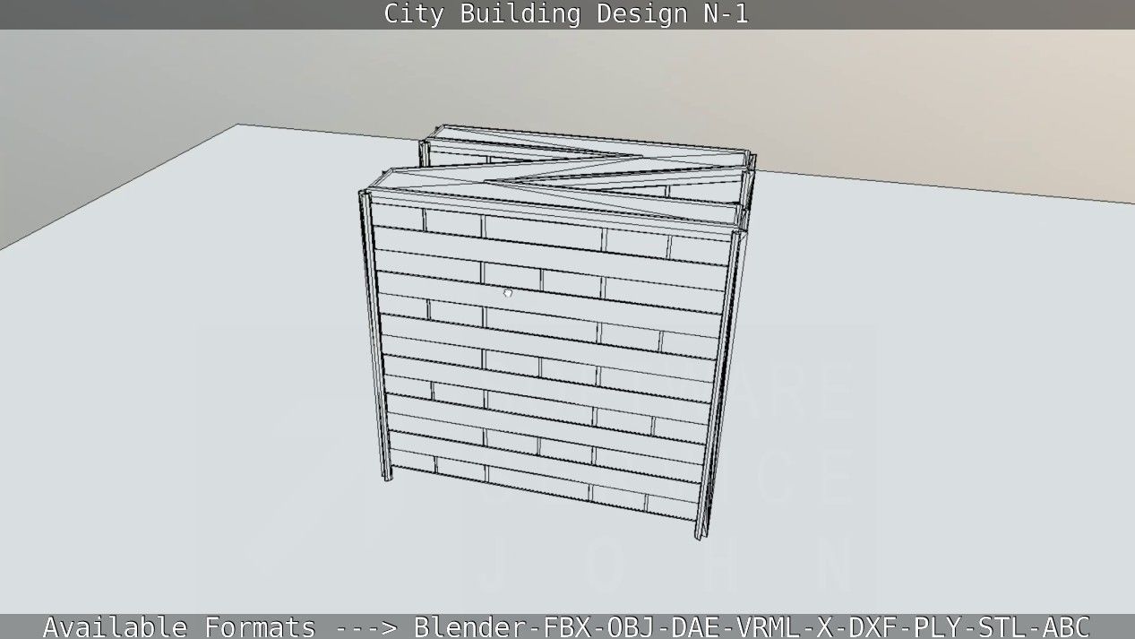 City Building Design N-1 Low-poly 3D model_58