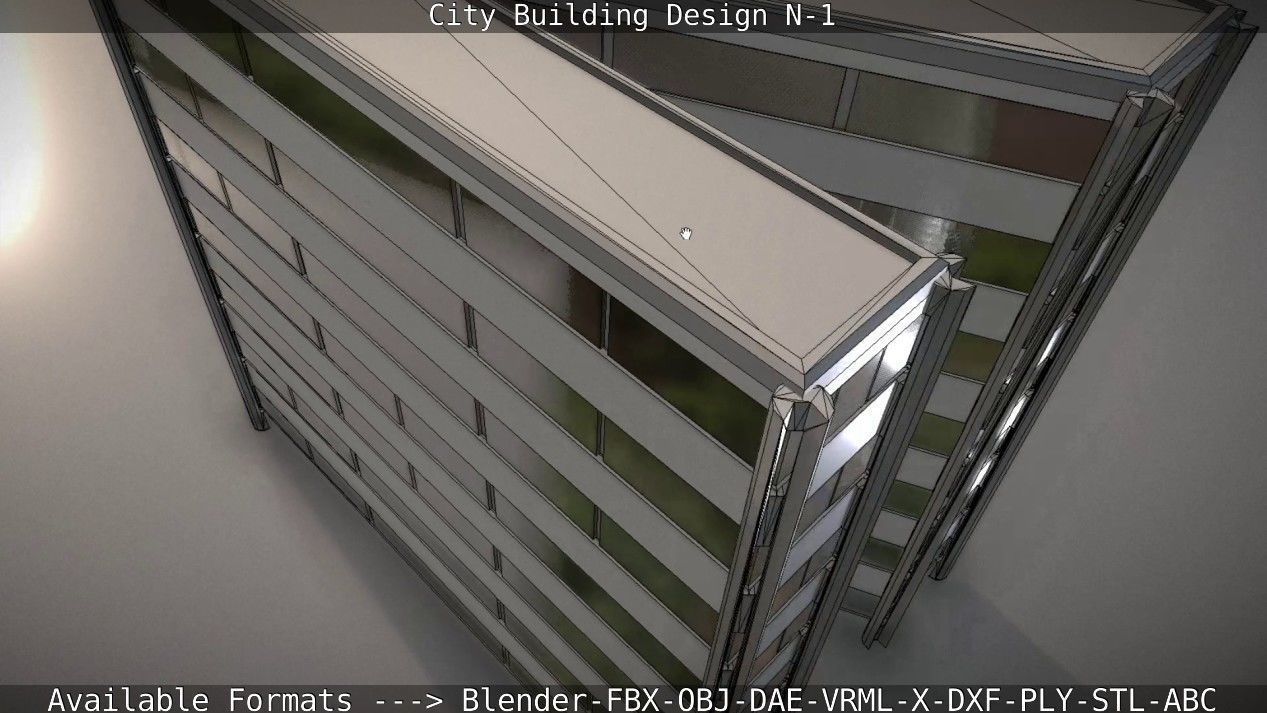 City Building Design N-1 Low-poly 3D model_44