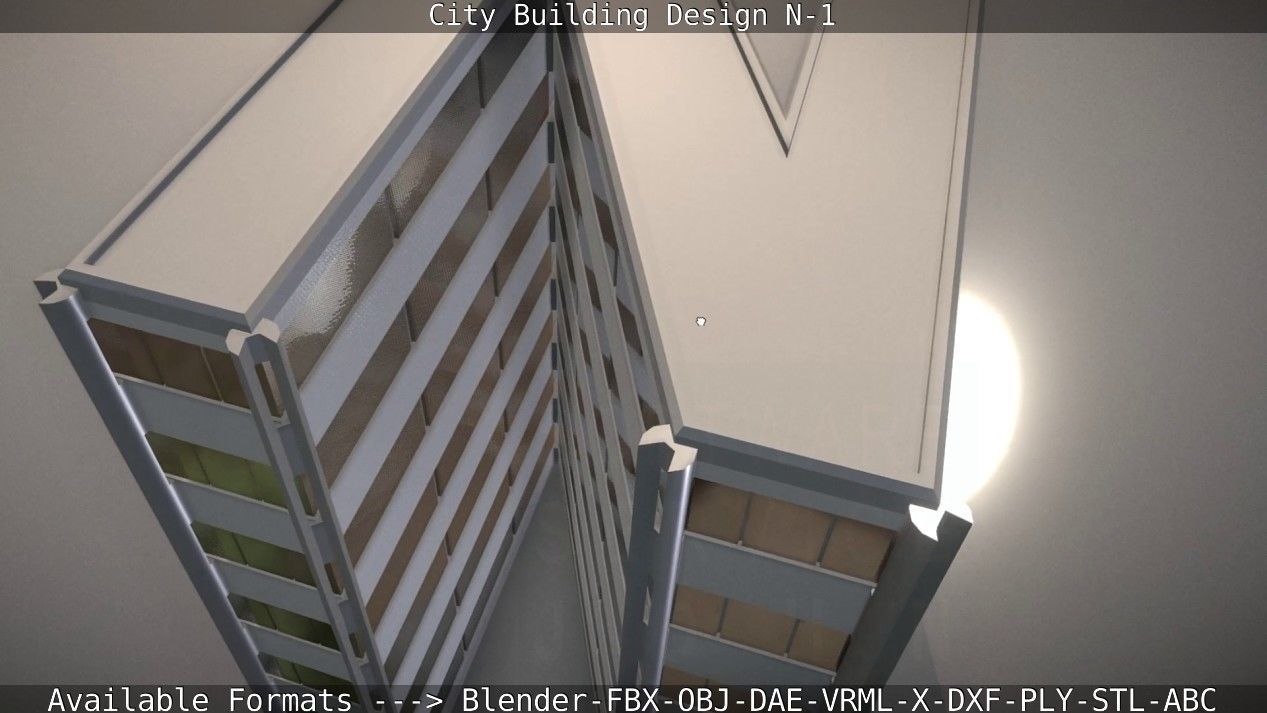 City Building Design N-1 Low-poly 3D model_26