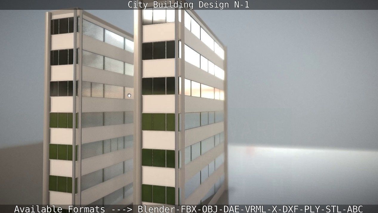 City Building Design N-1 Low-poly 3D model_23