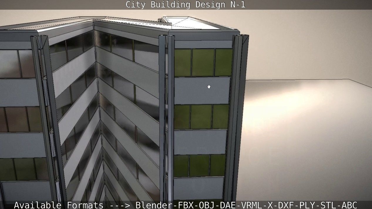 City Building Design N-1 Low-poly 3D model_108