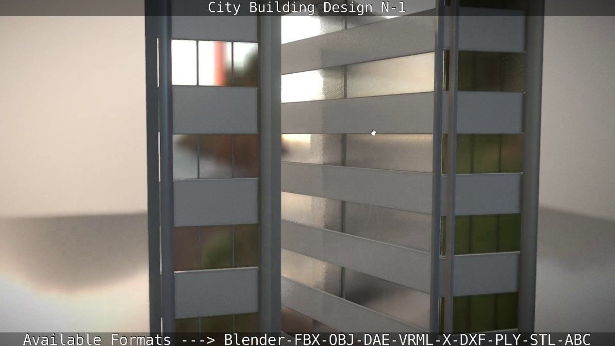 City Building Design N-1 Low-poly 3D model_27