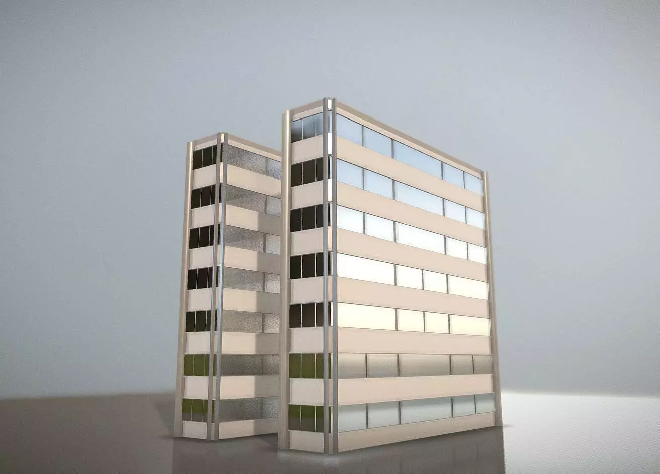 City Building Design N-1 Low-poly 3D model_0