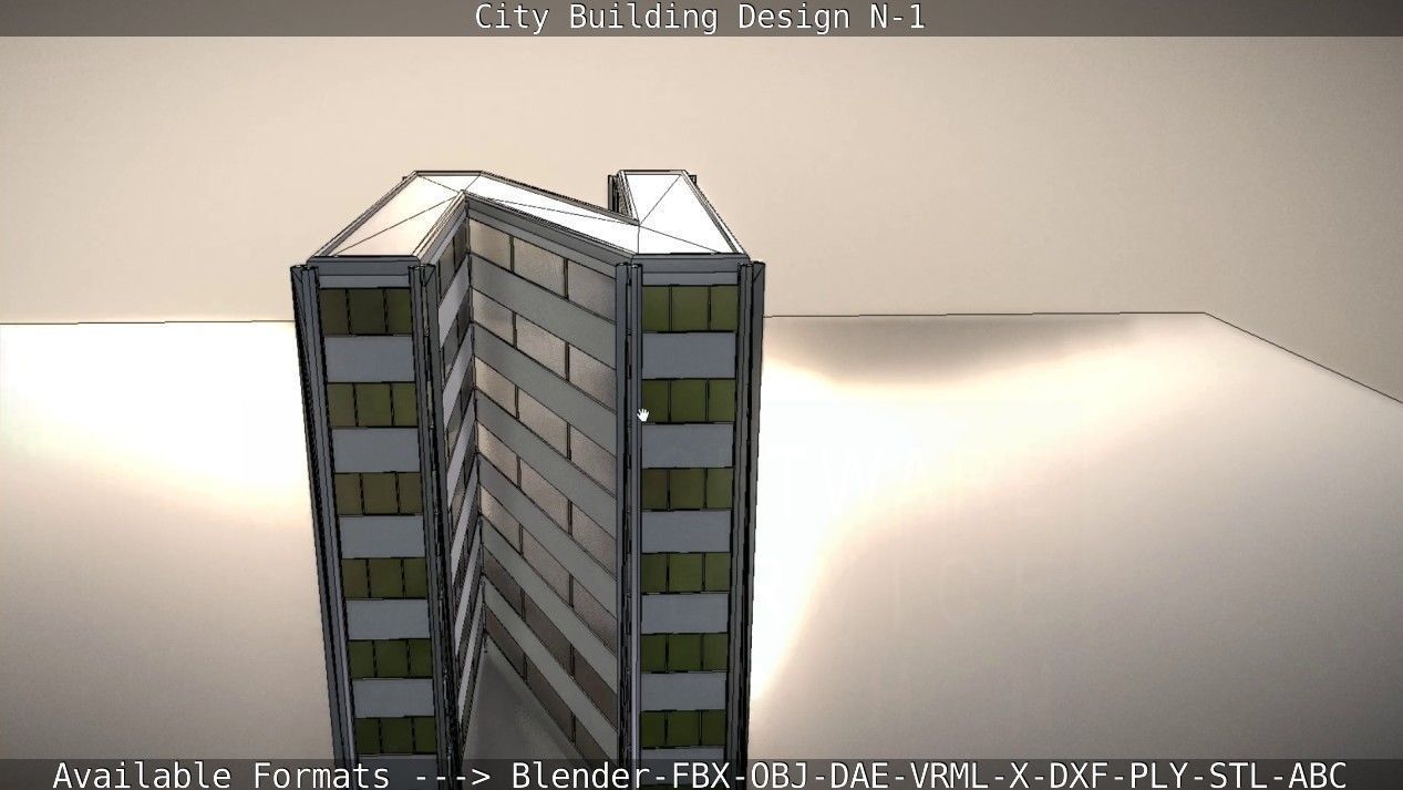 City Building Design N-1 Low-poly 3D model_109