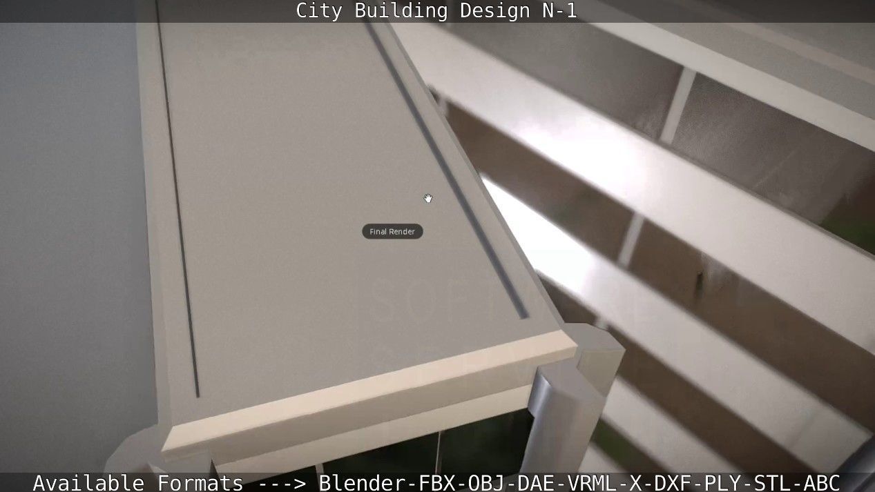 City Building Design N-1 Low-poly 3D model_69