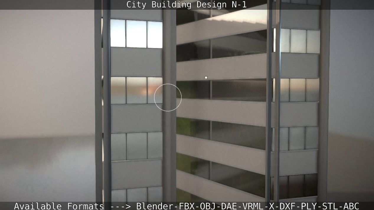 City Building Design N-1 Low-poly 3D model_28