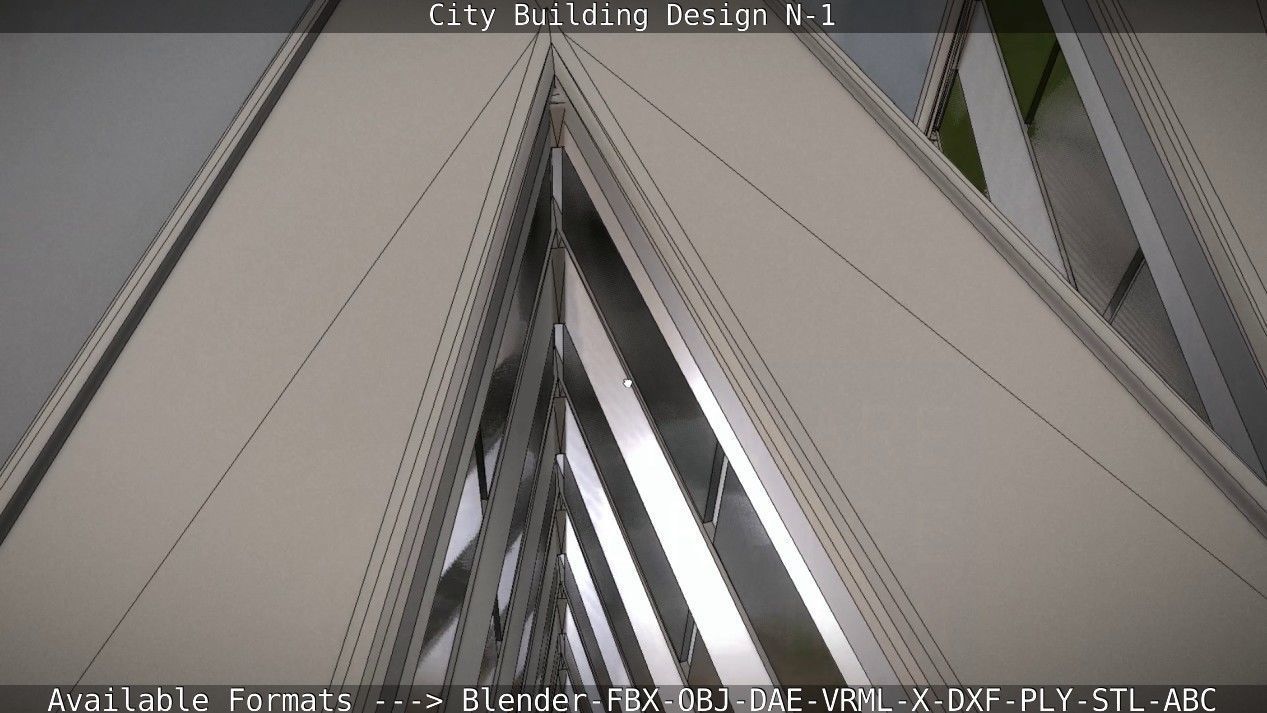 City Building Design N-1 Low-poly 3D model_105